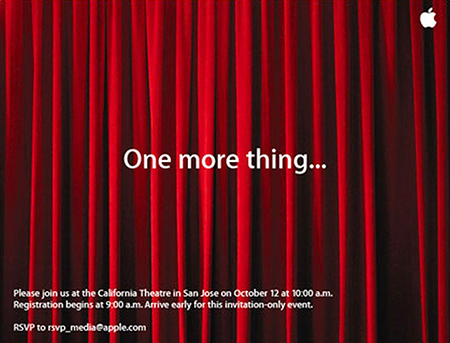 One more thing...
