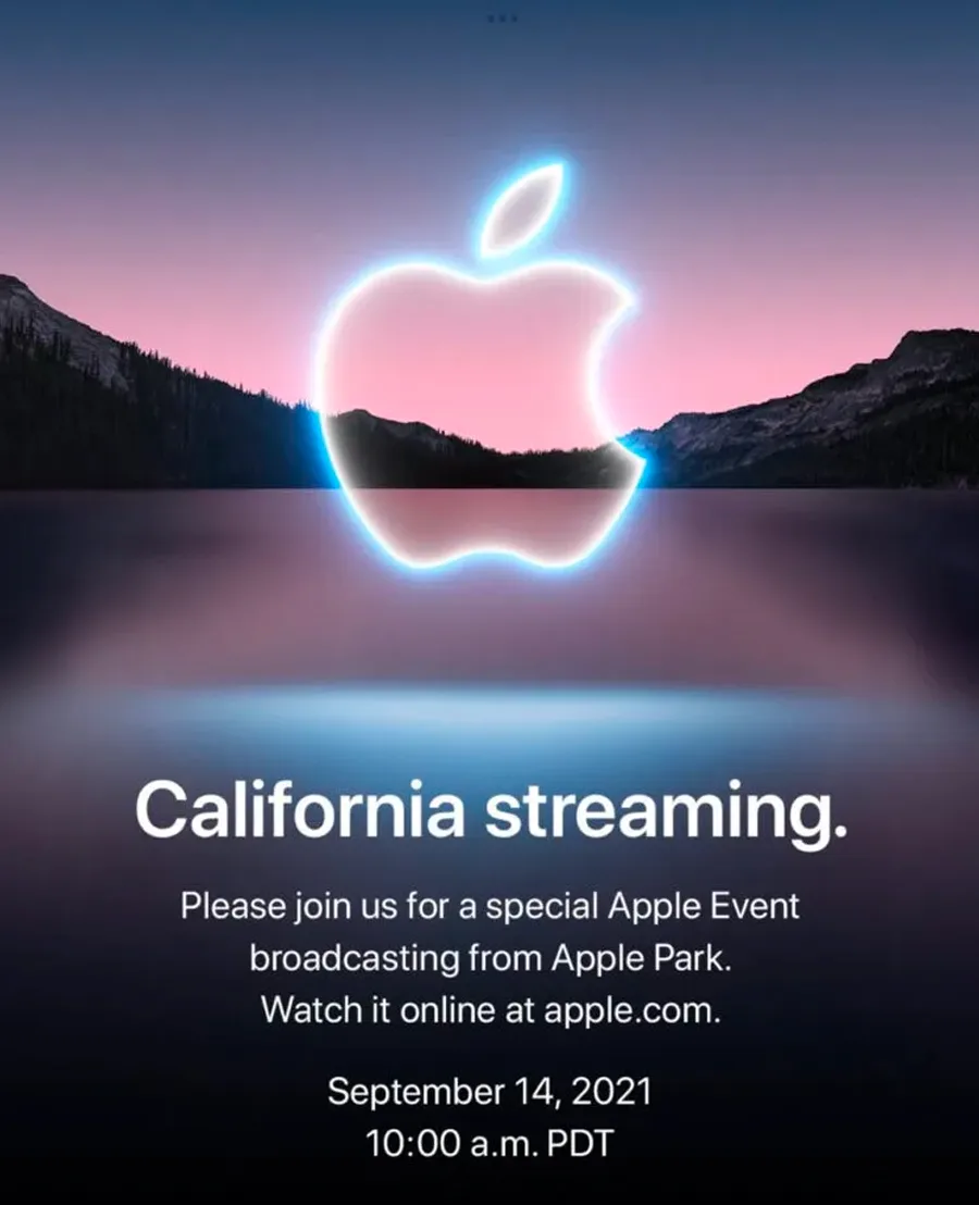 Apple Event invitation: California streaming.