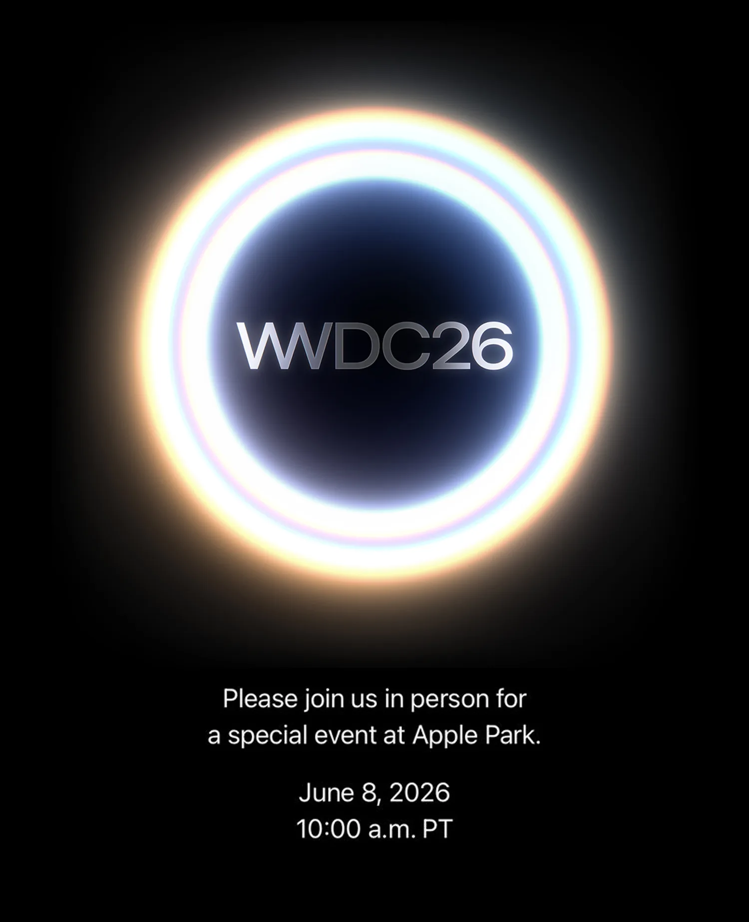 WWDC invitation (Press invitation): Coming bright up.