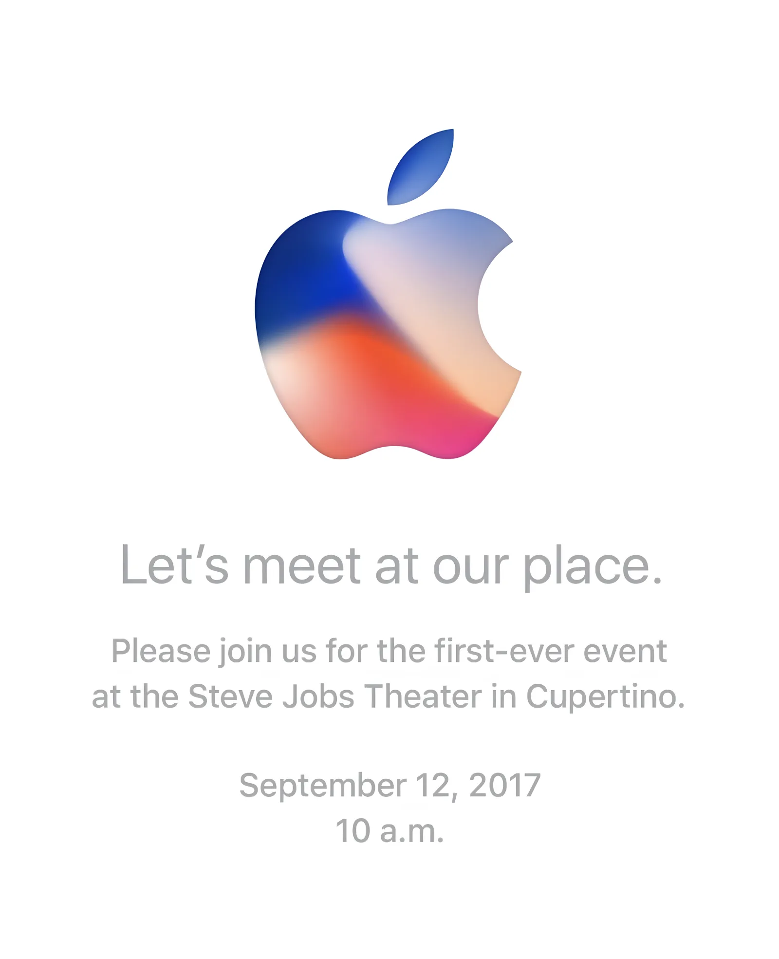 Apple Event invitation: Let’s meet at our place.