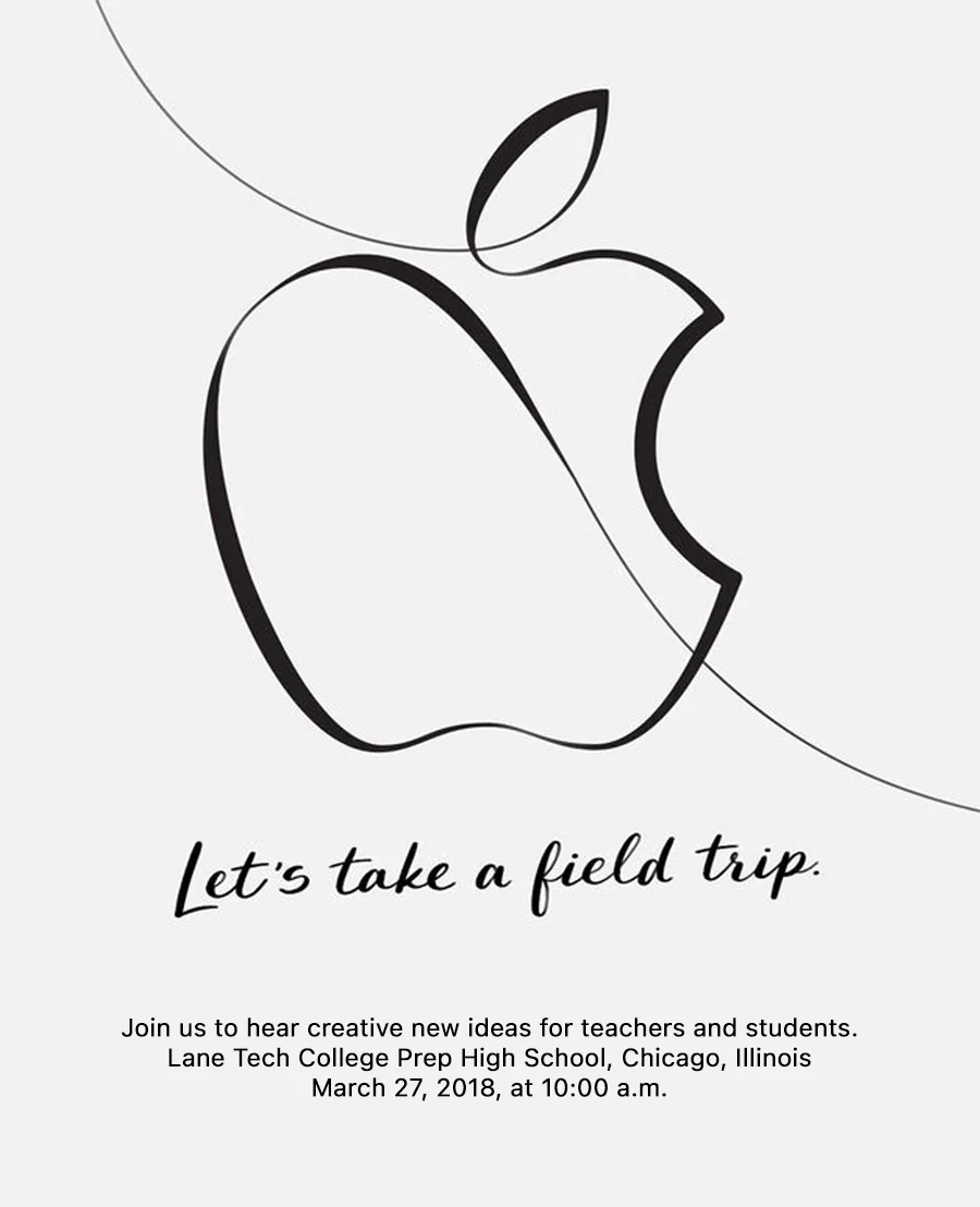 Apple Event invitation: Let’s take a field trip.
