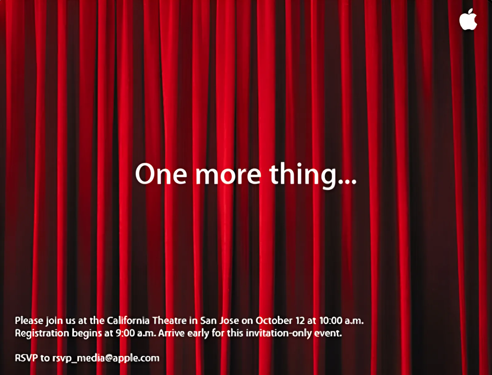 Apple Event invitation: One more thing...