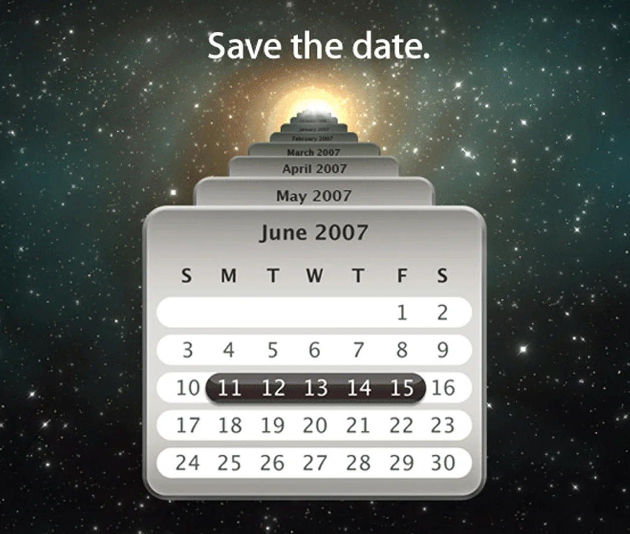 WWDC invitation: Expand your universe.