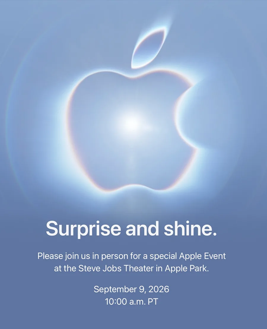 Apple Event invitation: Surprise and shine