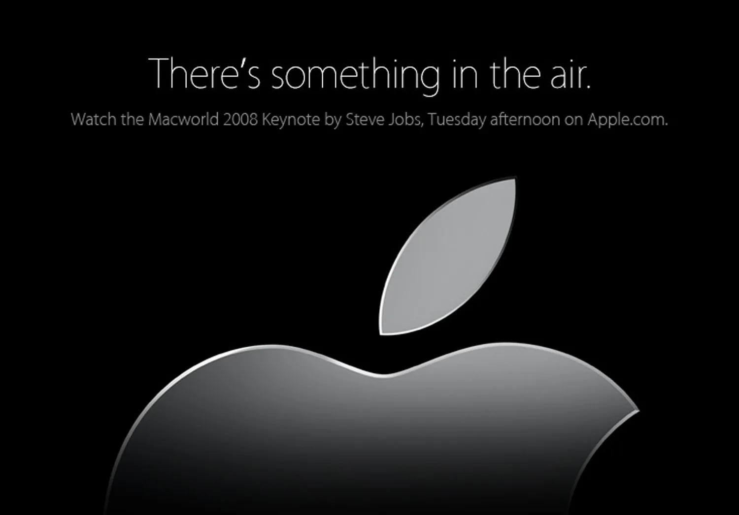 Macworld Keynote invitation: There’s something in the air.
