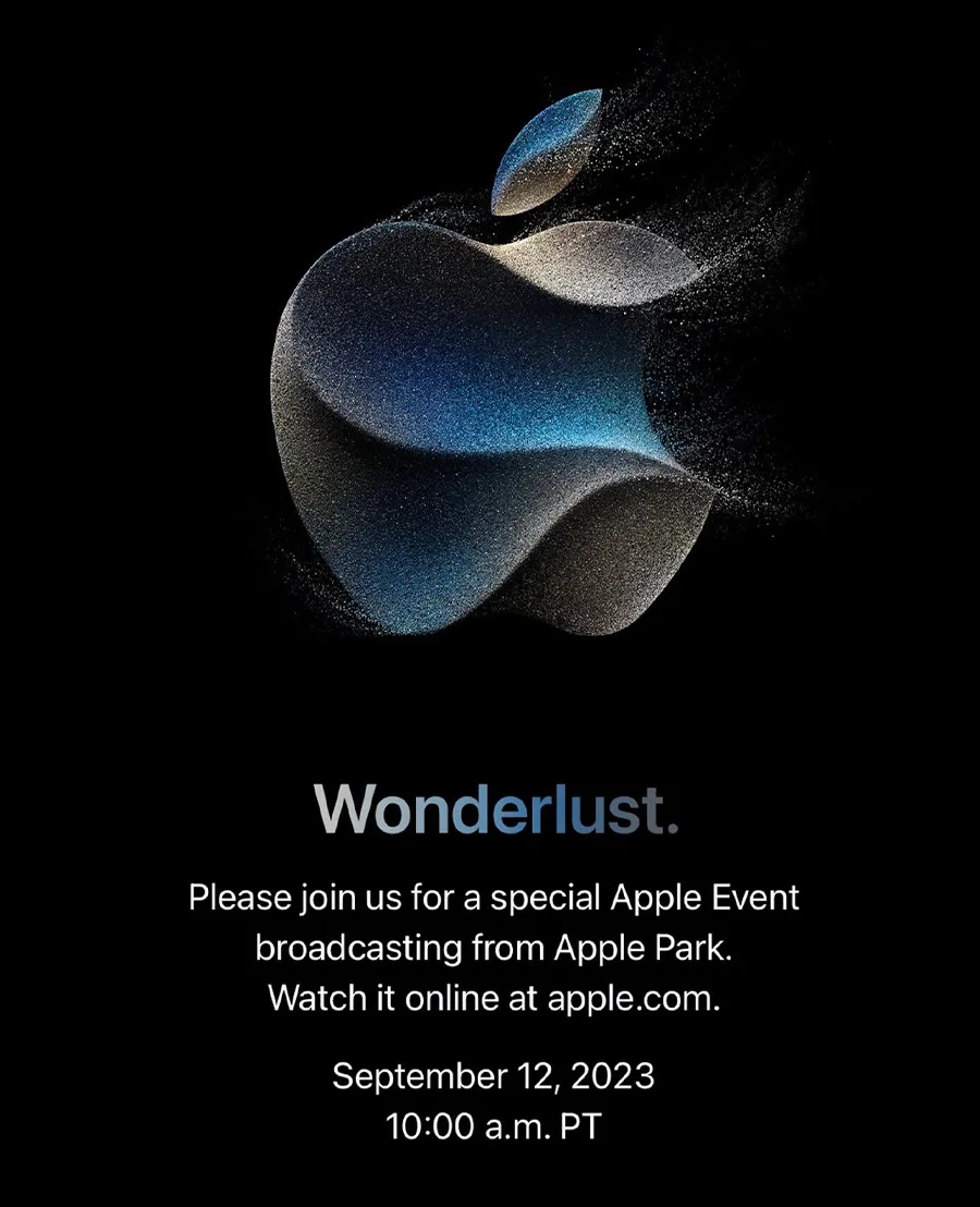 Apple Event invitation: Wonderlust.
