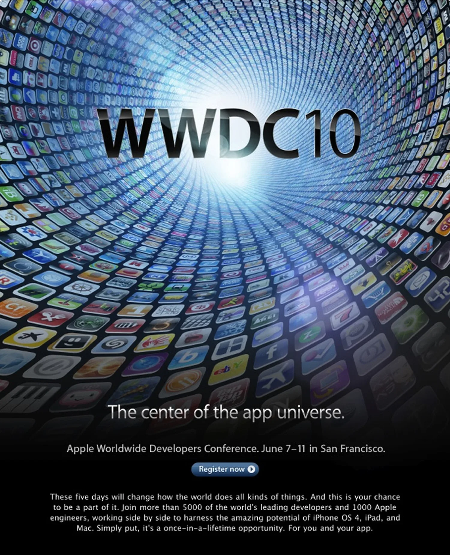 WWDC invitation: The center of the app universe.