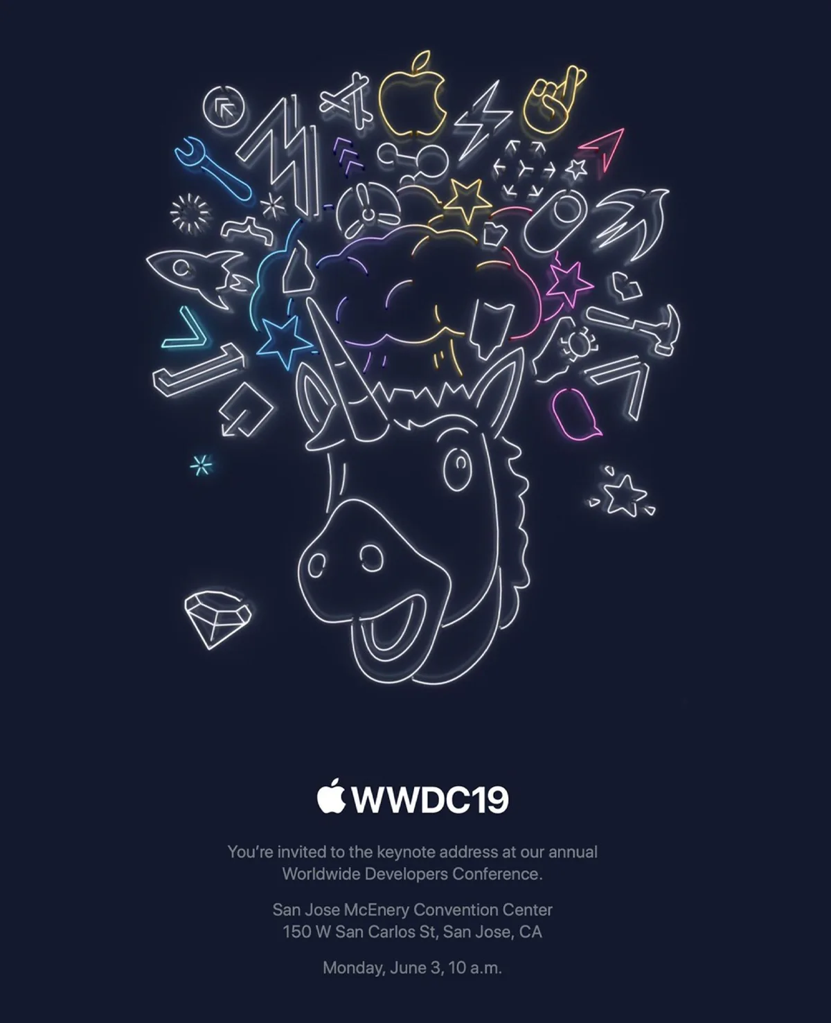 WWDC invitation (Press invitation): Write code. Blow minds.